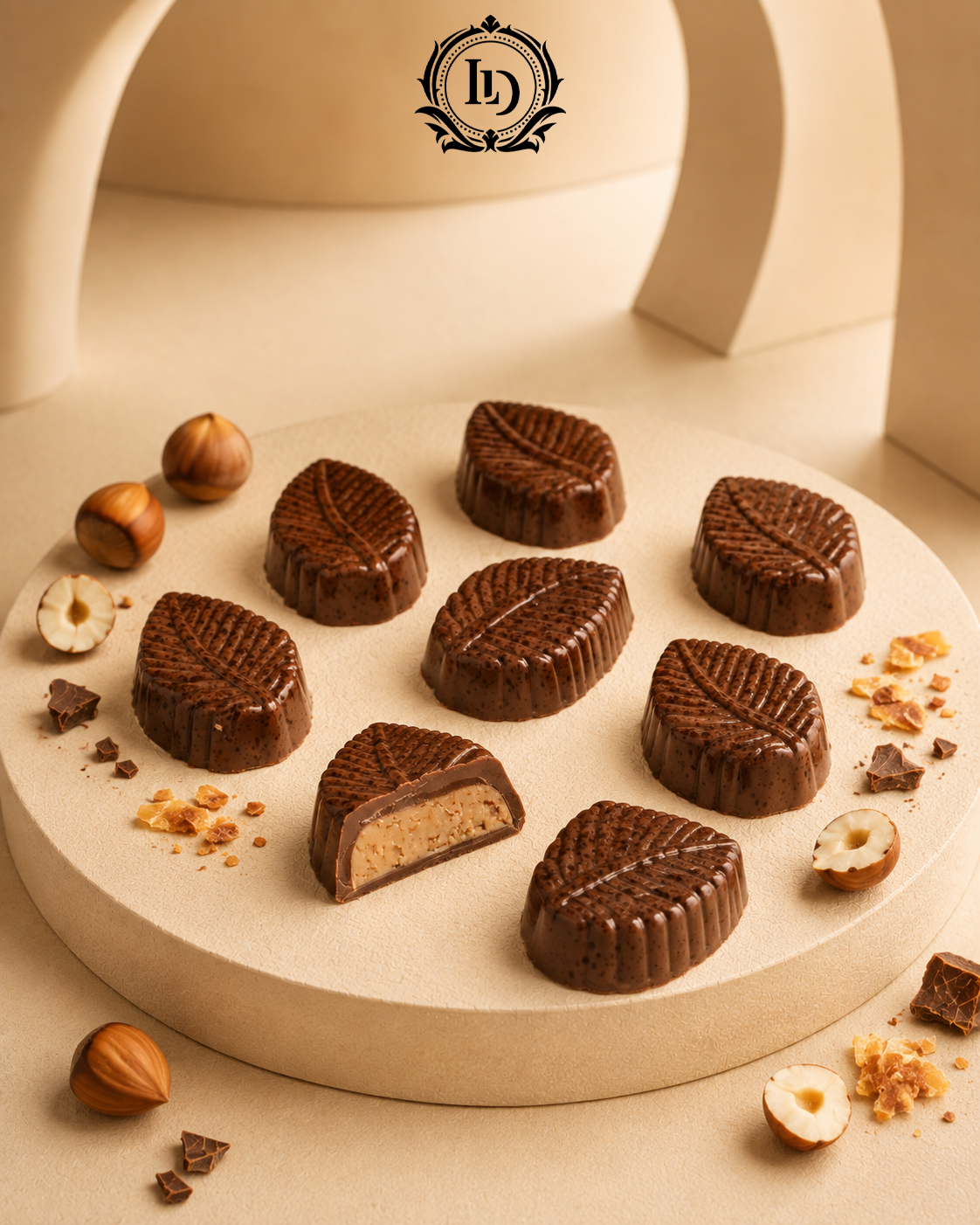 chocolate with hazelnuts and Feuilletine