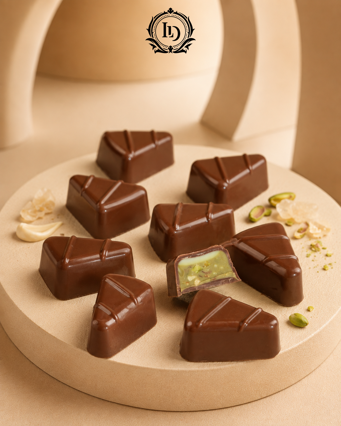 chocolate pistachio miska