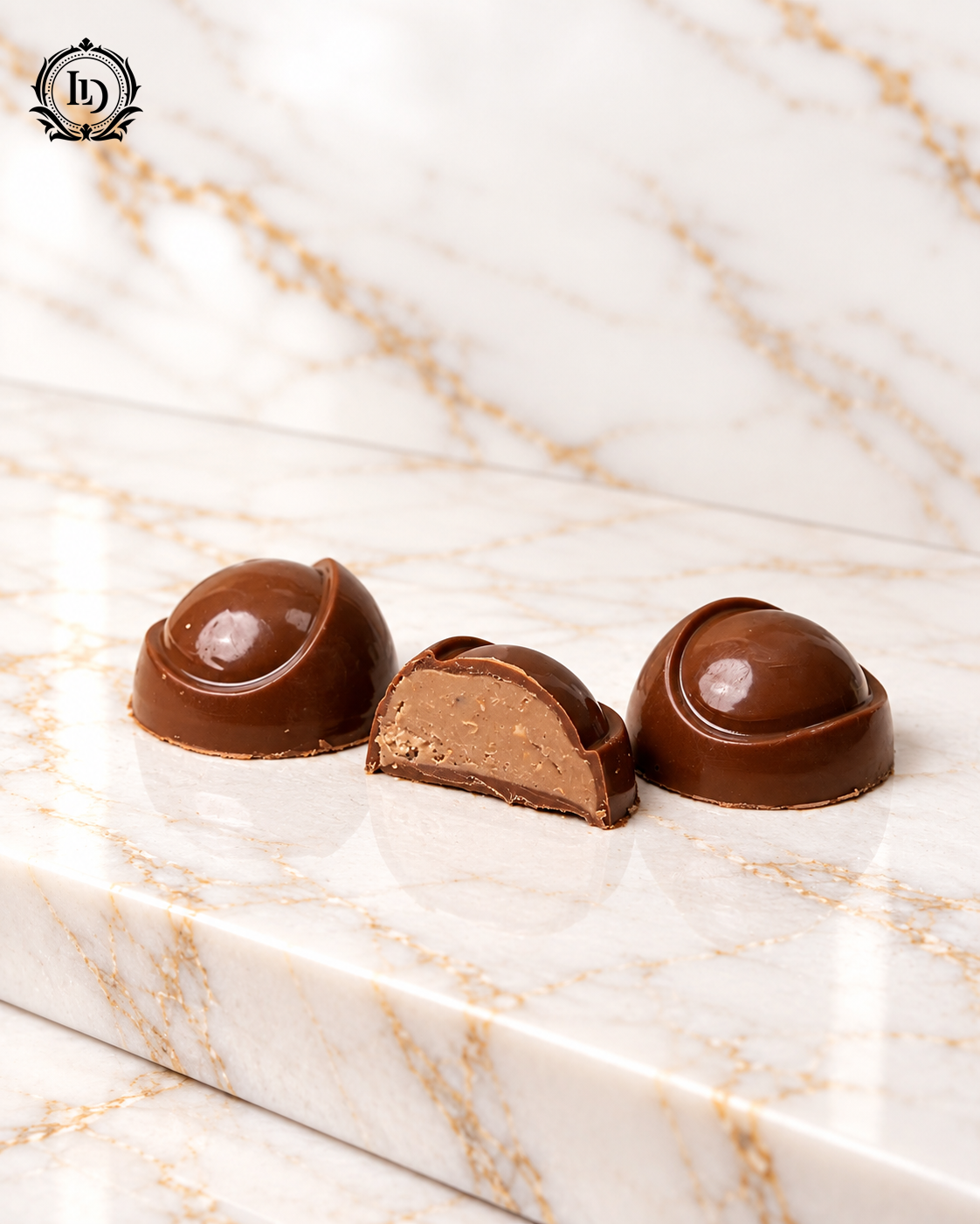 chocolate cashew cream wafer