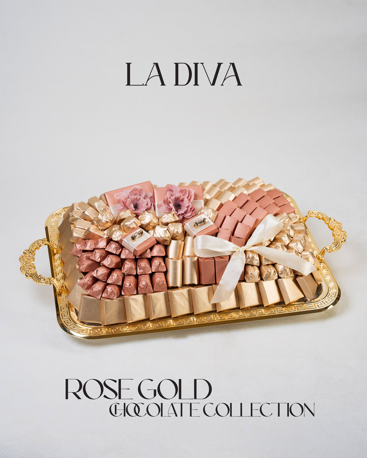 rose gold chocolate tray