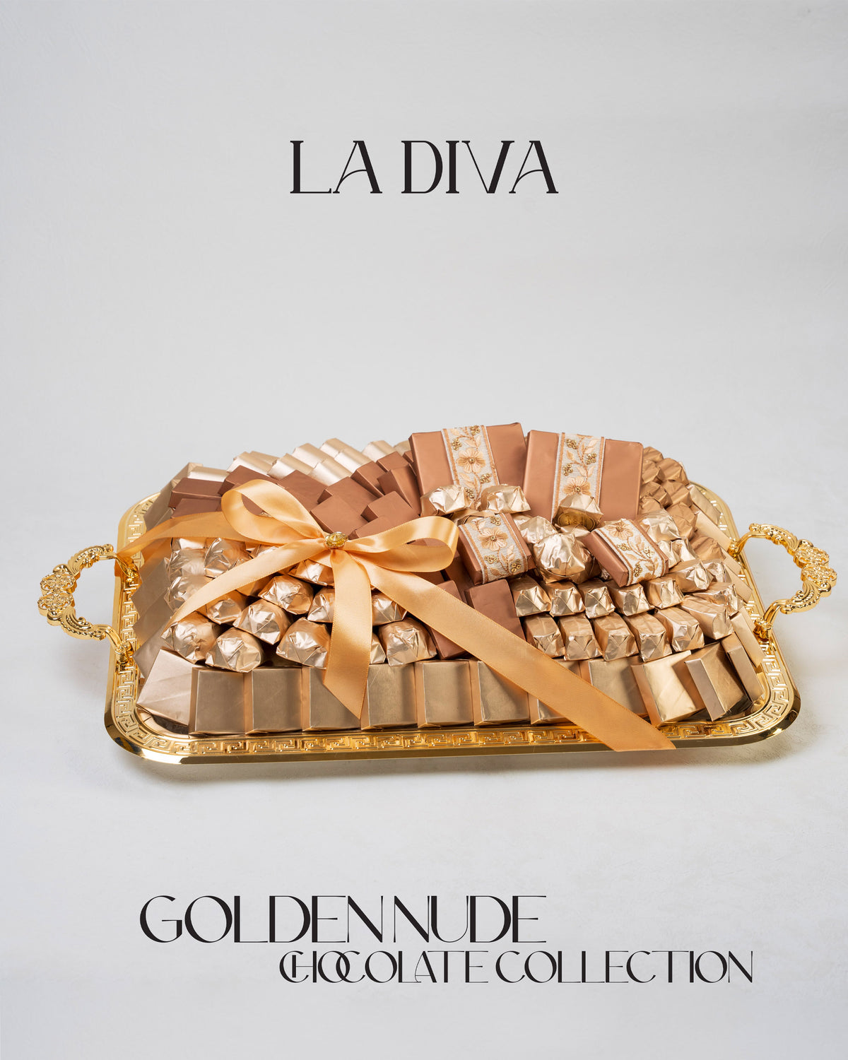 golden nude chocolate tray