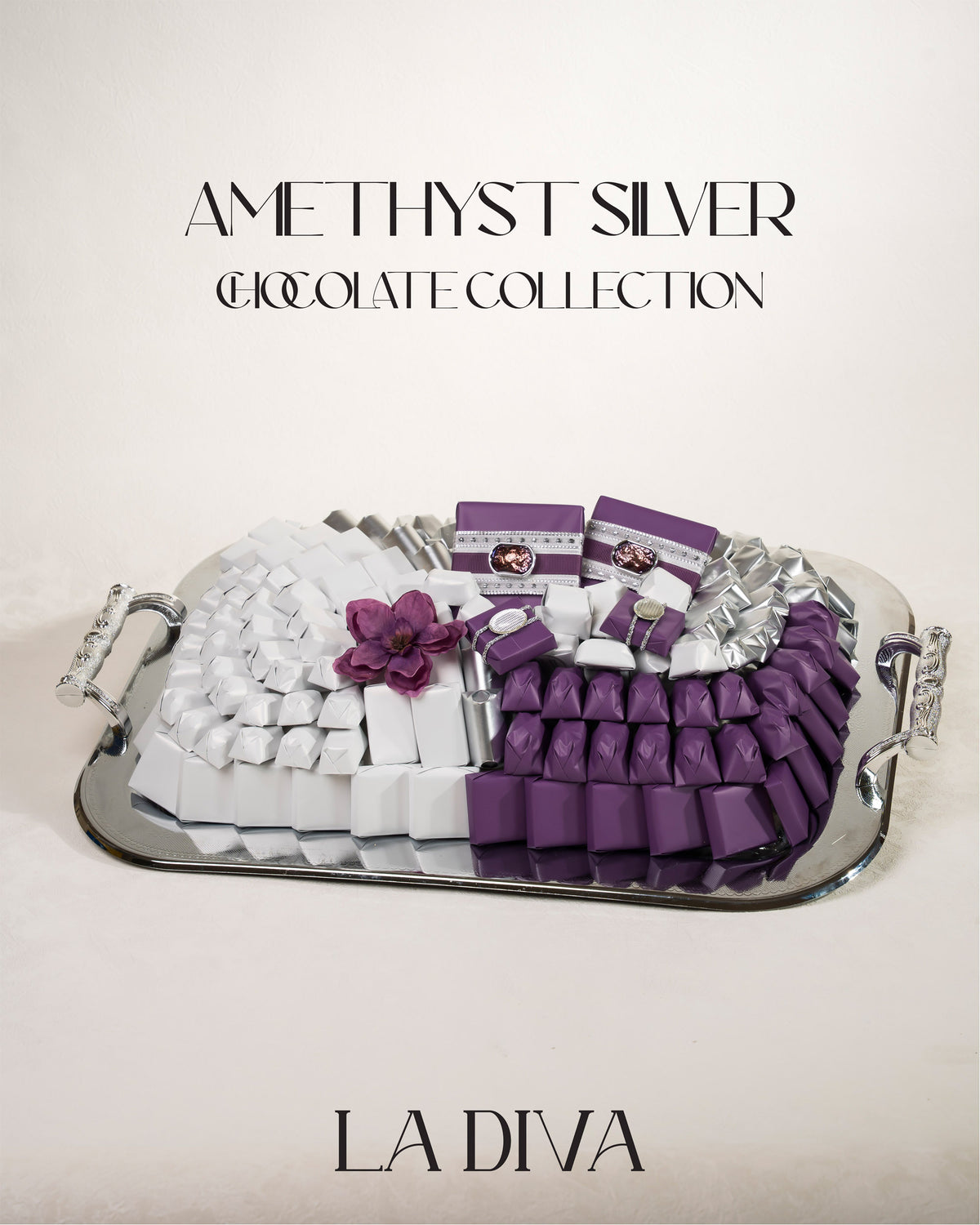 amethyst chocolate tray