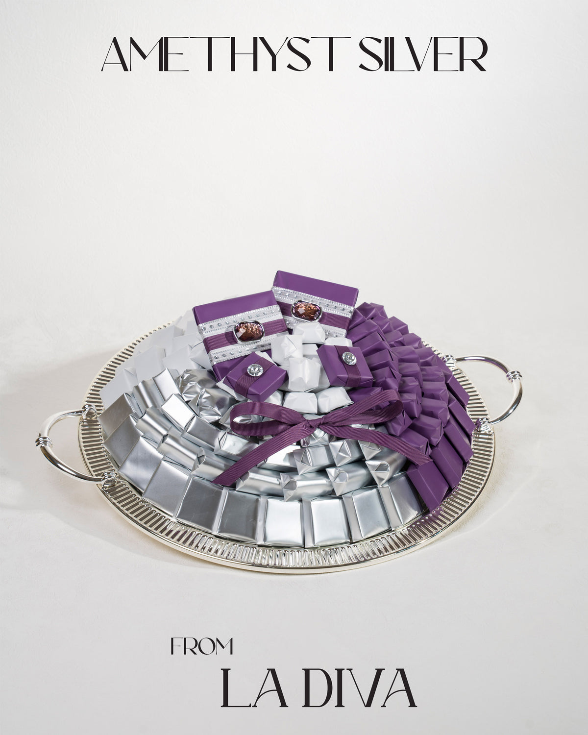 amethyst chocolate tray