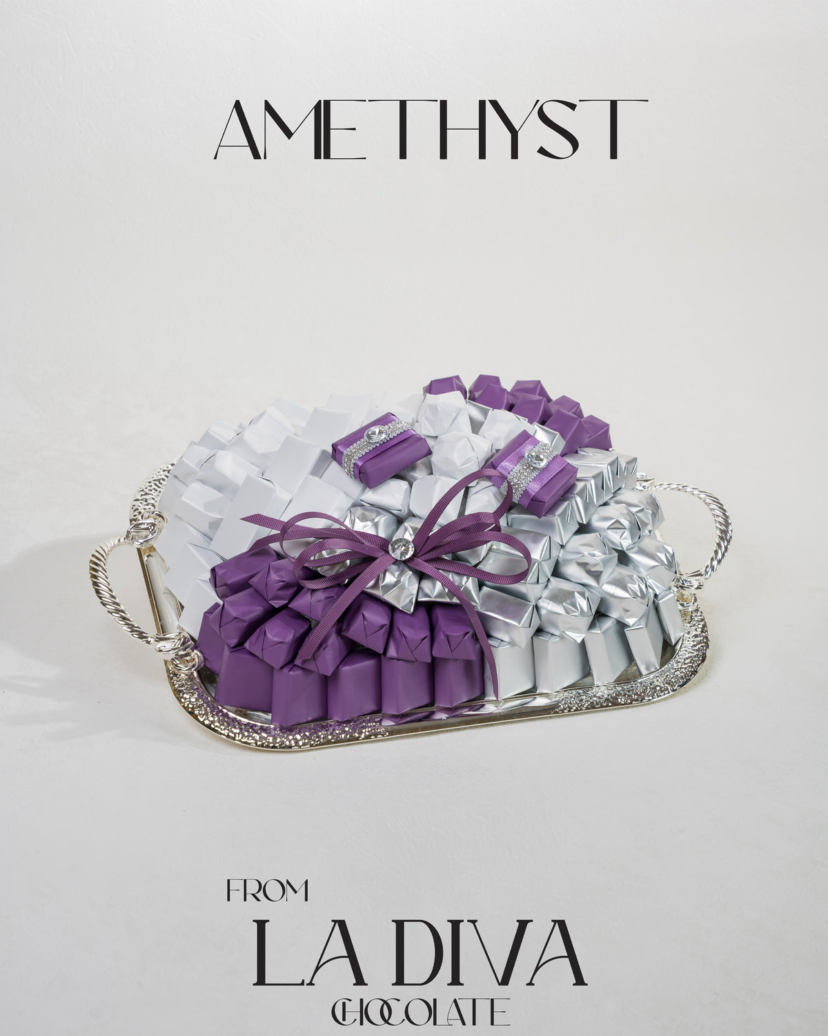 amethyst chocolate tray