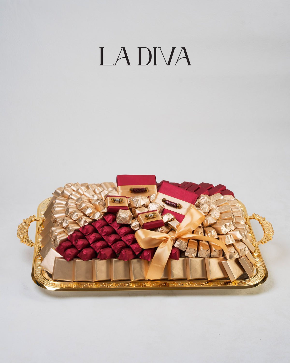 red chocolate tray