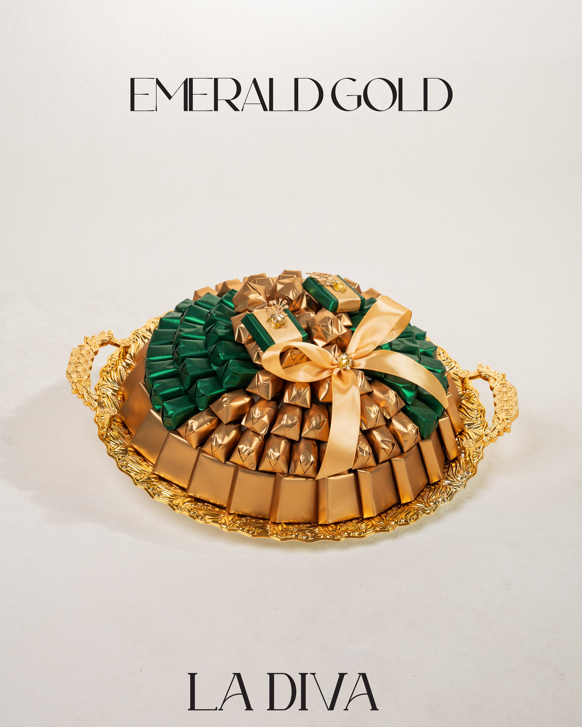 emerald gold tray