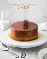 Brown chocolate cake