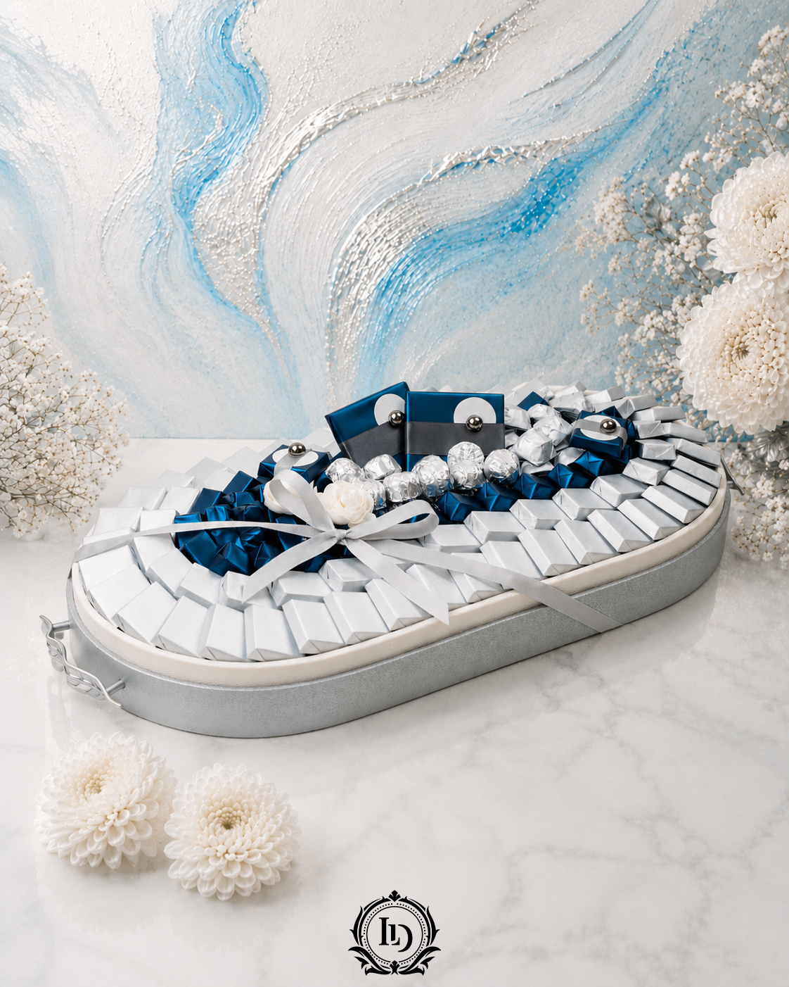 SILVER ELEGANCE Oval Chocolate Tray – LaDiva Chocolate