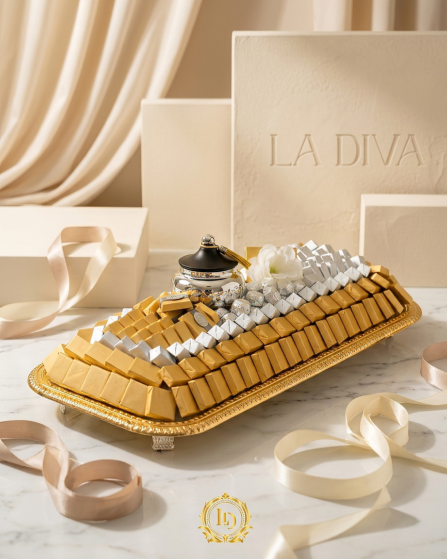 SILVER LUXE Grand Chocolate Tray – LaDiva Chocolate