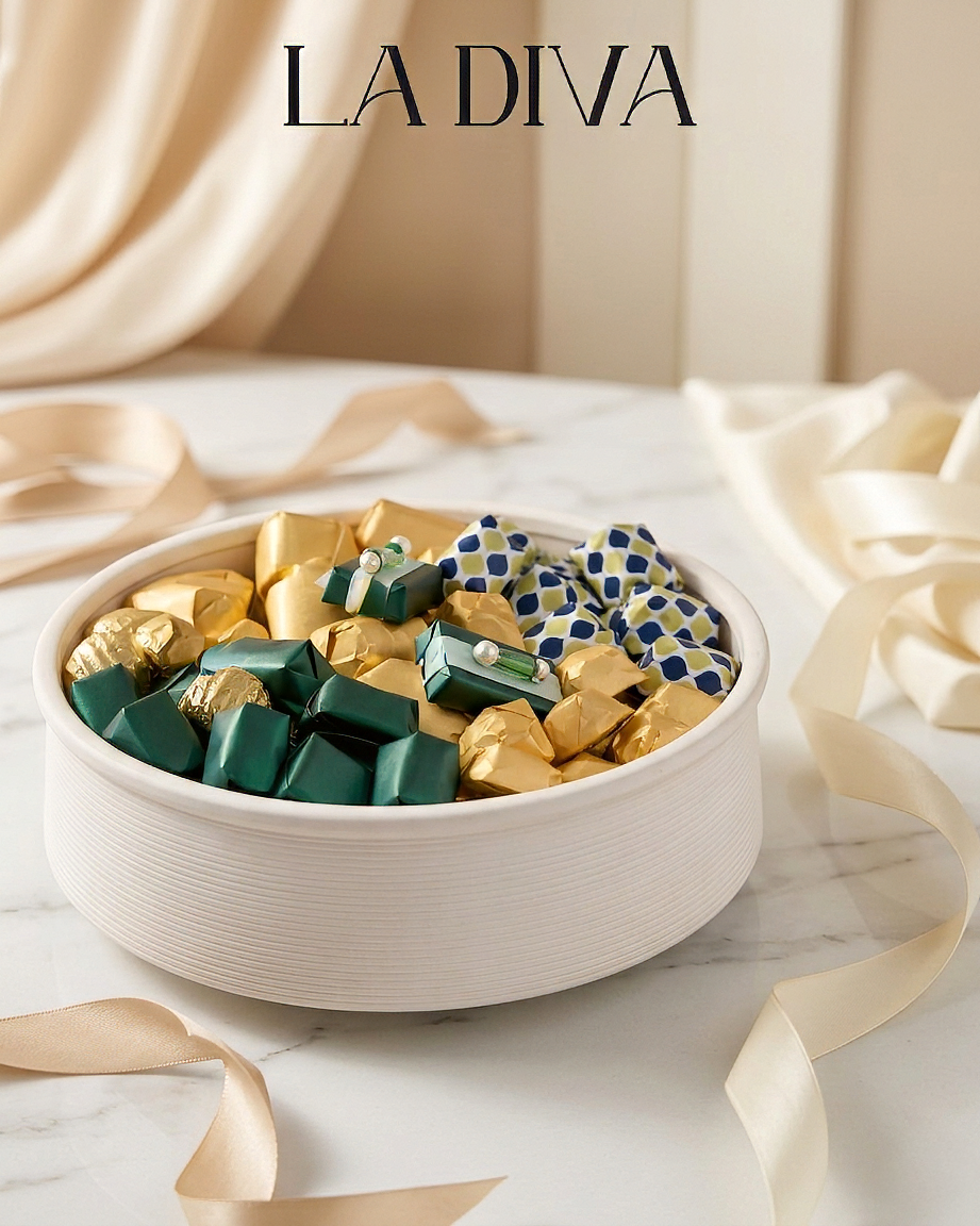 EMERALD LUXE Round Chocolate Vase – LaDiva Chocolate